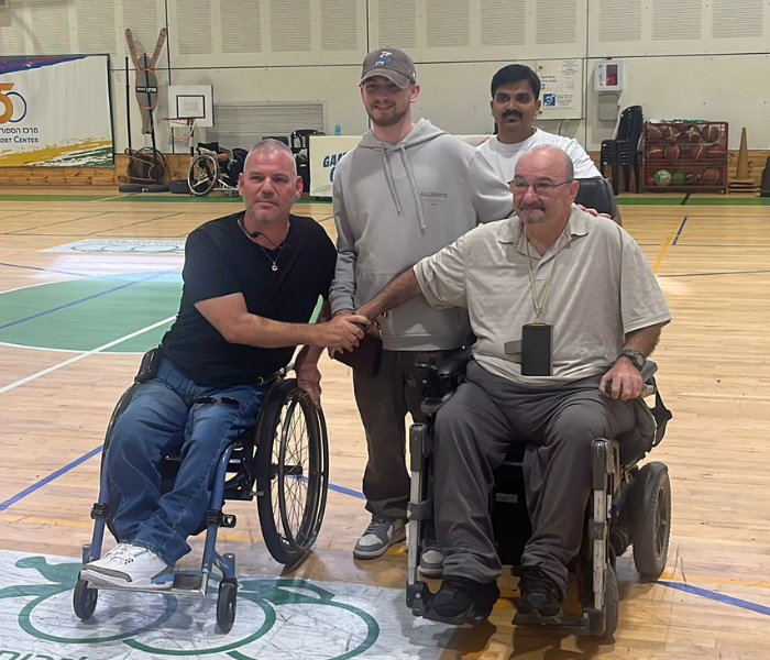 Bar Kupershtein with Boaz Kramer and his father at The Center